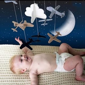 Airplane & Clouds Baby Nursery Mobile